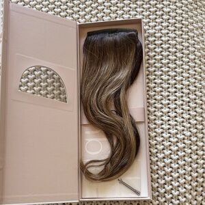 Ensemble Hair Extensions in Brown Balayage - Ponytail